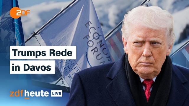 Trump live in Davos: Was sagt der US-Präsident zu Grönland, NATO, Europa, und Zöllen | ZDFheute live