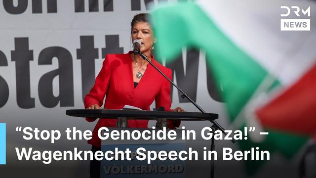 FULL SPEECH: Sahra Wagenknecht at Berlin Gaza Protest | “Stop the Genocide in Gaza!” | AM1G