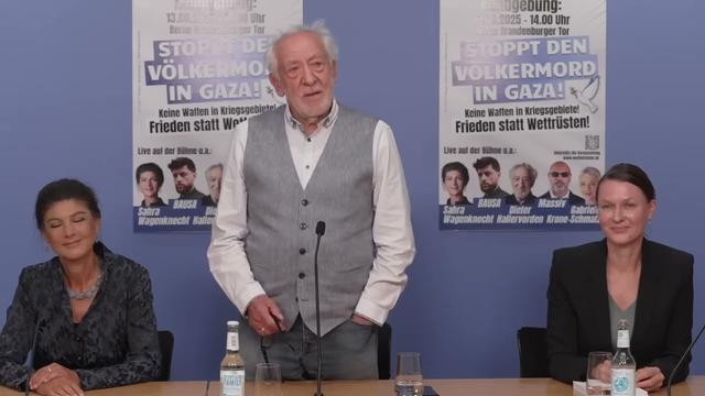 Pressekonferenz: Wagenknecht | „Frieden statt Wettrüsten“ in Berlin -  Massiv & Dieter Hallervorden