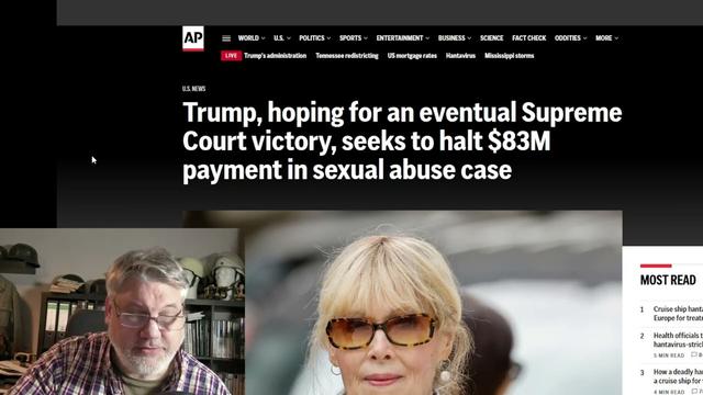 Donald Trump will 83 Mio $ Strafe nicht zahlen. Also muss ein Trick her. Rechtssystem am Ende!
