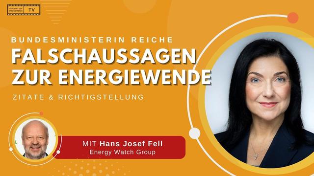 BUNDESMINISTERIN REICHE: FALSCHAUSSAGEN ENERGIEWENDE