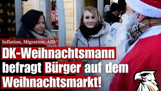 🎅🏻Inflation, Migration, AfD: DK🇩🇪-Weihnachtsmann befragt Bürger auf dem Weihnachtsmarkt!🎅🏻