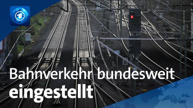 Bahnverkehr bundesweit eingestellt