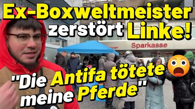 Ex-Kickboxweltmeister teilt gegen die Antifa aus! Ehemaliger Boxer rechnet mit HART Linken ab!