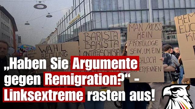 „Haben Sie Argumente gegen Remigration?“ - Linksextreme rasten aus! | Matthäus Westfal