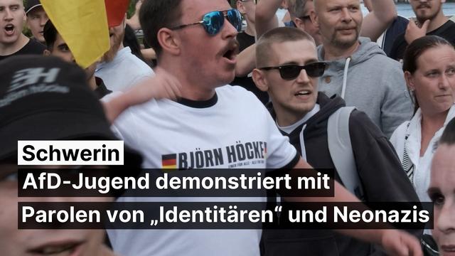 AfD-Jugend demonstriert mit Parolen von „Identitären“ und Neonazis