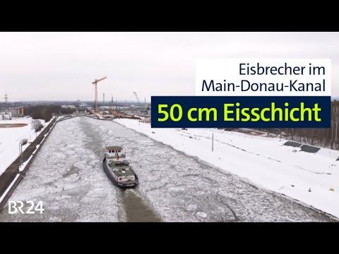 Main-Donau-Kanal: Eisbrecher im Dauereinsatz I Abendschau I BR24