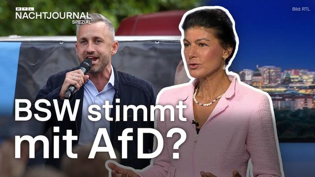 Wagenknecht über AfD: „Vernünftige Dinge“ will BSW unterstützen | RTL Nachtjournal