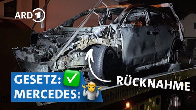 Mercedes EQA abgebrannt: Bleibt der Halter auf den Kosten sitzen? | Marktcheck SWR