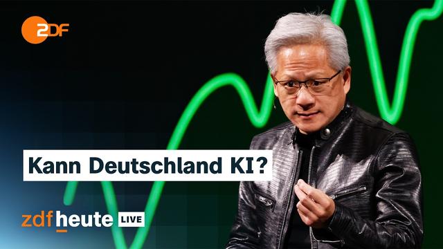Deal mit Nvidia-Chef Huang: Wie die deutsche Wirtschaft bei KI aufholen soll | ZDFheute live