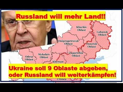 Ukraine-Krieg: Russland will mehr Land! 9 Oblaste statt 5 soll die Ukraine abgeben!