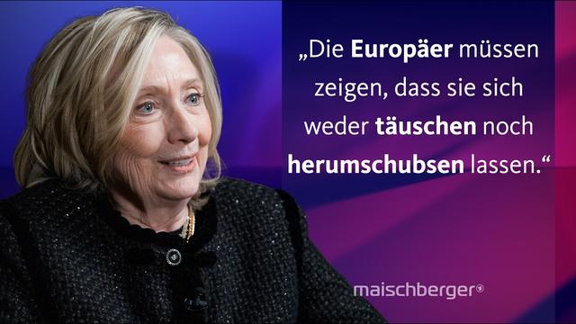 Hillary Clinton über Trumps Politik, den Ukraine-Krieg und den Fall Jeffrey Epstein | maischberger