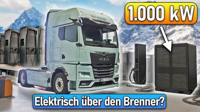 Megawatt-Laden mit dem eTGX und mit 22 HPC Ladesäulen über den Brenner