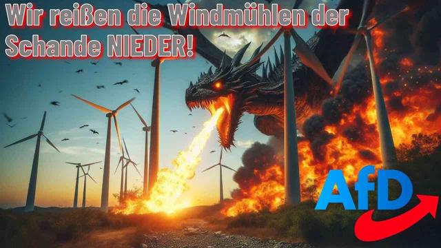 Dr. Alice Weidel: "Wir reißen alle Windkraftwerke nieder, nieder mit diesen Windmühlen der Schande!"