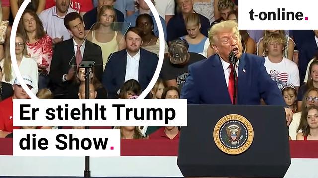 Trump in Georgia: Junger Mann parodiert US-Präsidenten bei Rede