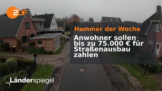 Anwohner sollen bis zu 75.000 € für Straßenausbau zahlen | Hammer der Woche vom 08.11.25 | ZDF