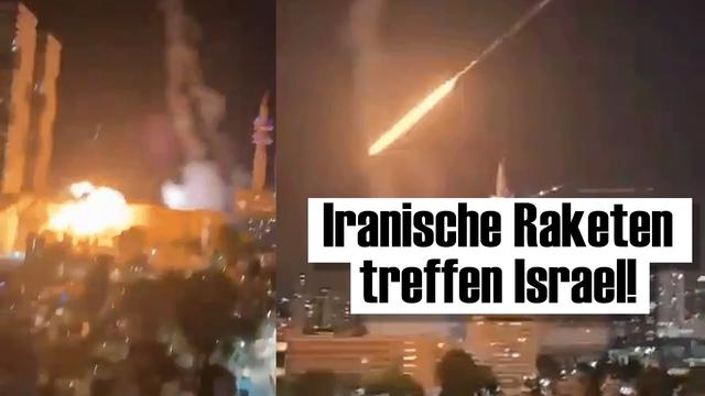 Wahnsinnige Bilder vom iranischen Angriff auf Tel Aviv! Einschlag beim Armee-Hauptquartier!