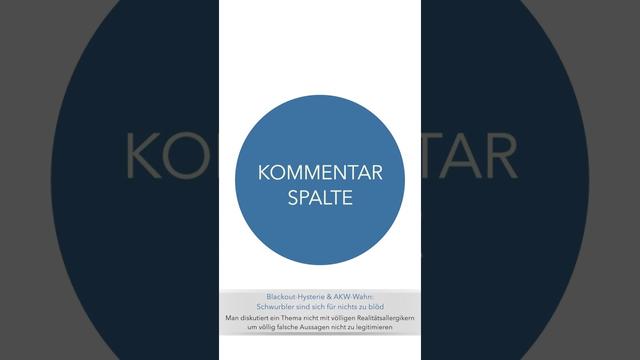 Diskussionen mit Realitätsallergikern sind sinnlos und kontraproduktiv - #Kommentarspalte