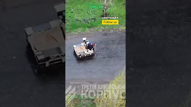 Ukrainian Soldiers Evacuated 77-year-old Woman Using Ground Robot #warinukraine