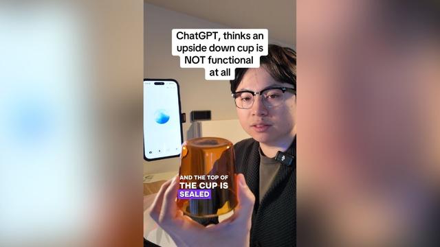 That time we asked every #ai how to drink from upside down cups #grok #ChatGPT #gemini #hume #claude