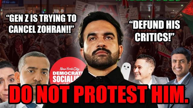 "DO NOT PROTEST ZOHRAN"