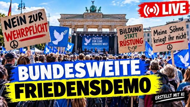 Live:❗️Bundesweite Friedensdemo am Tag der Einheit in Berlin❗️-03102026