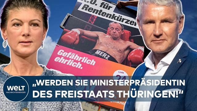 AFD-PAUKENSCHLAG: Heftiger Flirt ‒ Björn Höcke umwirbt plötzlich Sahra Wagenknecht und BSW