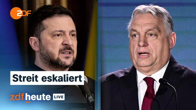 Selenskyj droht Orbán, Ukrainer in Ungarn festgenommen: Worum es im Streit geht | ZDFheute live