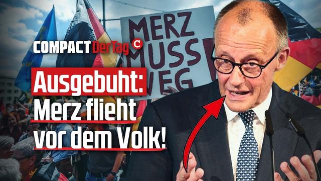 Ausgebuht: Merz flieht vor dem Volk!💥