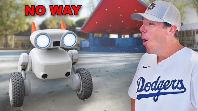 Skaters Can't Believe My Robot Camera Man Is Real... (Beni by Mondo Robotics)