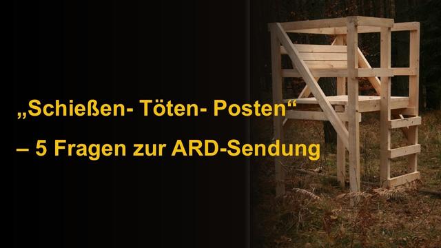 „Schießen- Töten- Posten“ – 5 Fragen zur ARD-Sendung