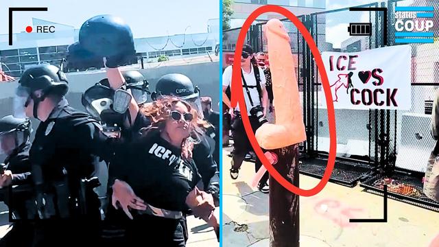 CHAOS ERUPTS as Cops ATTACK Dildo Carrying ICE Protesters