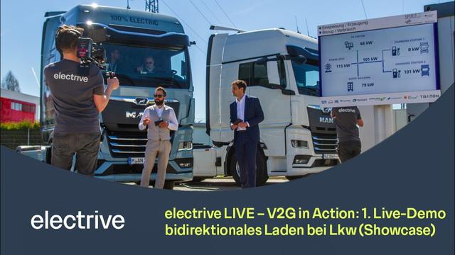 1. Live-Demo bidirektionales Laden bei E-Lkw // electrive LIVE – V2G in Action