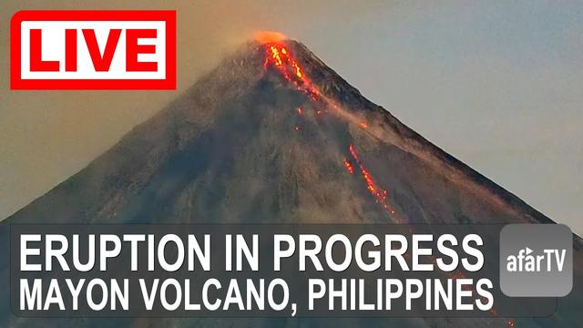 🔴 Live Now: Mayon Volcano is Erupting in the Philippines in 4K Ultra-HD