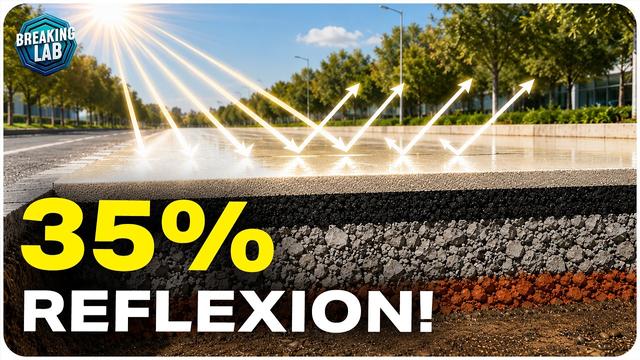 Diese Straße bleibt 8°C kühler und schluckt 150 Liter Wasser pro m²!