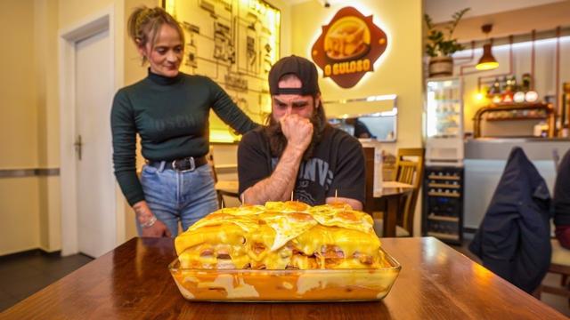 WIN €150 CASH IF YOU CAN BEAT PORTUGAL'S UNBEATEN FOOD CHALLENGE...IT'S BRUTAL | BeardMeatsFood