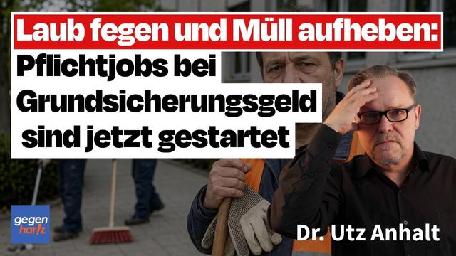 Pflichtjobs bei Grundsicherungsgeld sind jetzt gestartet