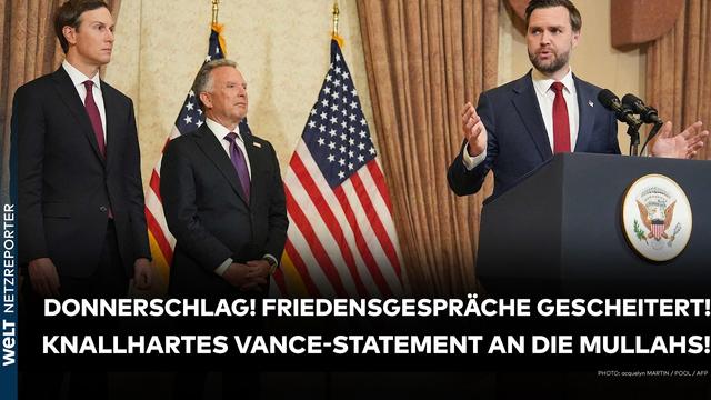 IRAN-KRIEG: Donnerschlag! Friedensgespräche gescheitert! Knallhartes Vance-Statement an die Mullahs!
