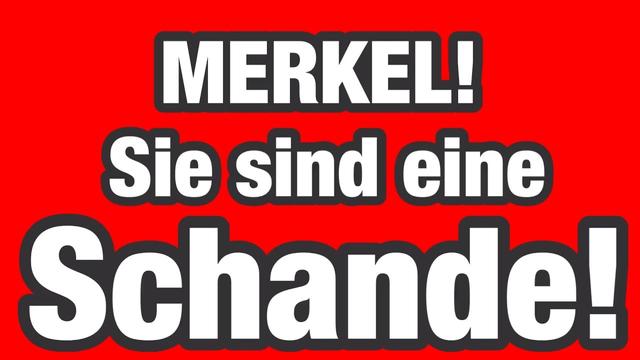 #Merkel ! Sie sind eine #Schande für #Deutschland ! #staufermedaille 