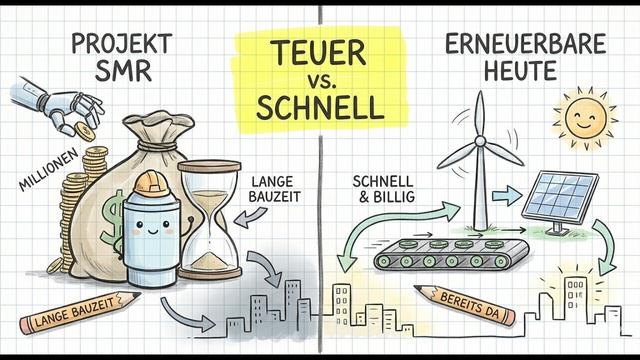 Mini-Atomkraft (SMR) vs. Erneuerbare: Wer gewinnt das Rennen wirklich?