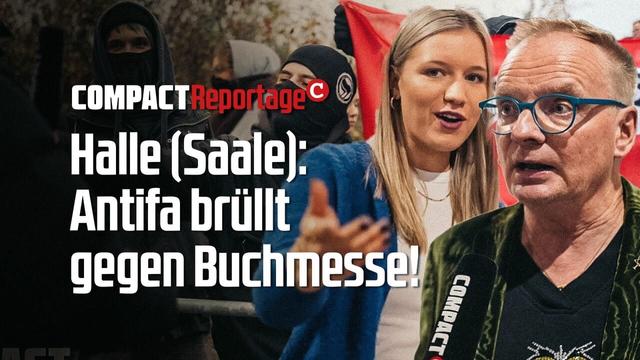 Halle: Antifa brüllt gegen Buchmesse!