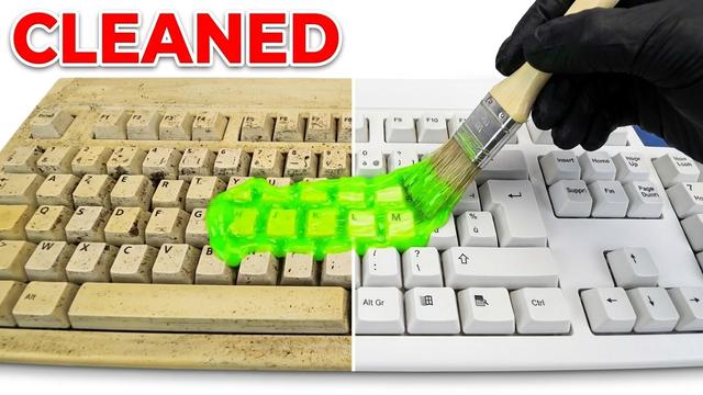 Yellowed Keyboard Restoration - Windows 95 Retrobright - ASMR