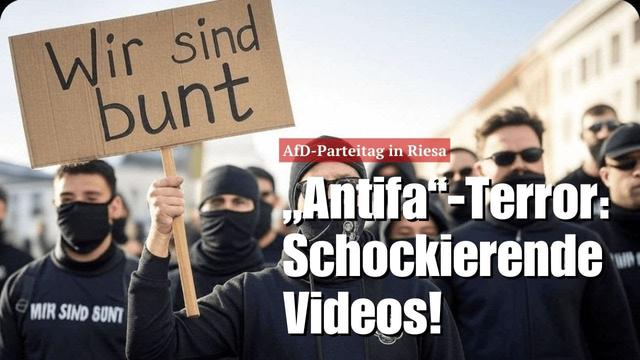 AfD-Parteitag in Riesa: „Antifa“-Terror – Schockierende Videos!