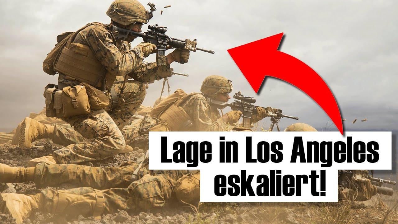 Trump setzt US-Marines gegen Aufständische in L.A. ein!