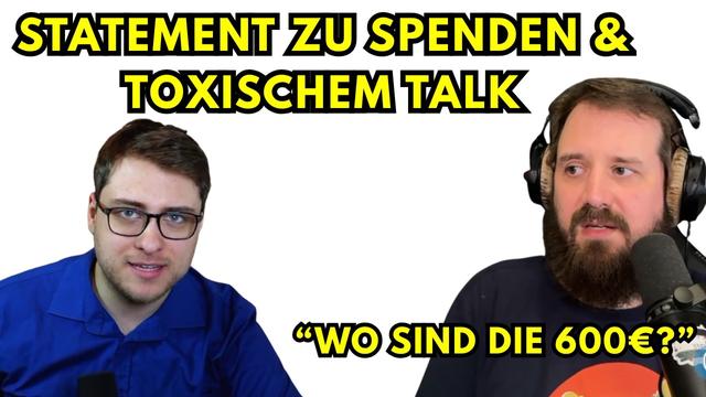 STATEMENT zu KRASSTHEMA - Spendenthematik und zum TALK in Bannis Stream