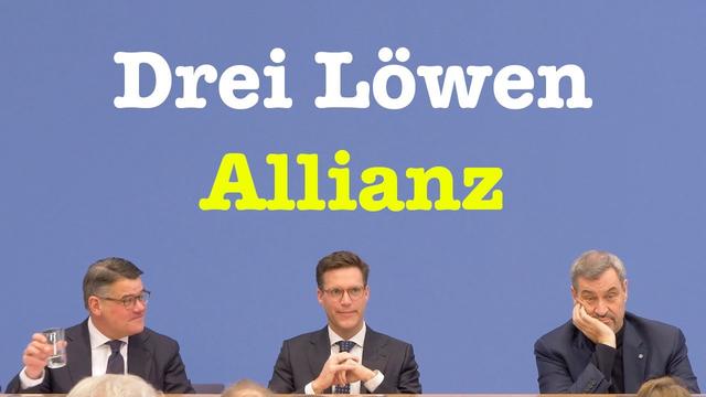 Markus Söder (CSU), Boris Rhein (CDU) & Co zur "Drei Löwen Allianz" | BPK 30. Januar 2026