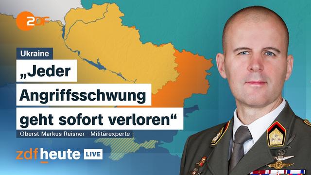 Ukraine: Vorstöße an der Front für beide Seiten kaum möglich | Oberst Reisner bei ZDFheute live
