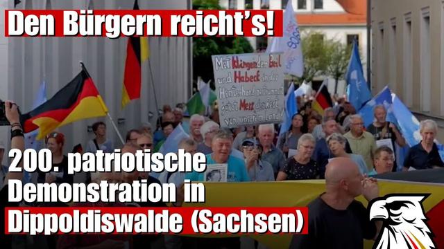 Den Bürgern reicht’s! — 200. patriotische Demonstration in Dippoldiswalde (Sachsen)