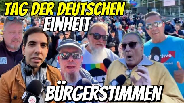 Bürger Interviews zum Tag der Deutschen Einheit "Feindliche Übernahme" AfD Fest Erfurt Börn Höcke