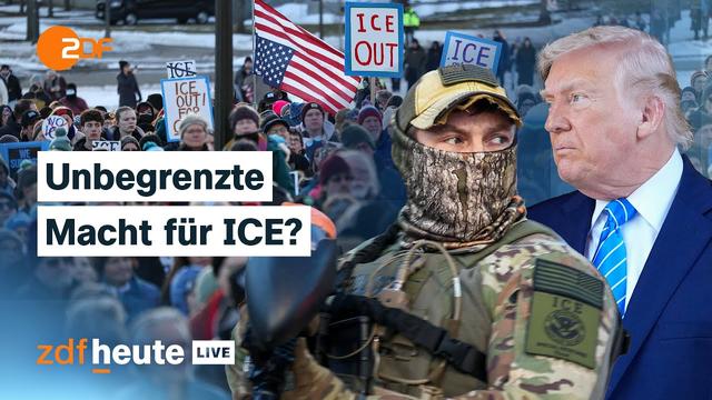 USA: Proteste nach Schüssen in Minneapolis – Warum Trump ICE freie Hand lässt | ZDFheute live
